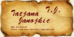 Tatjana Janojkić vizit kartica